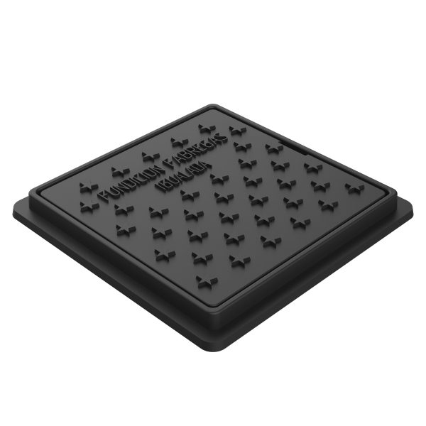 Tapa y marco 200x200x18 mm Gris