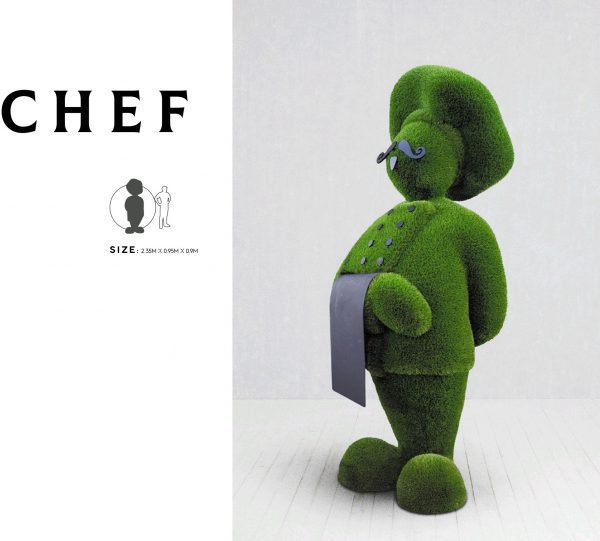 CHEF COCINERO CESPED ARTIFICIAL