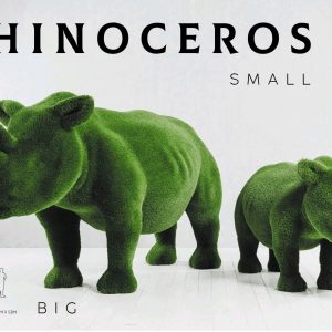 Rinoceronte Small y Big tamaño real de cesped artificial