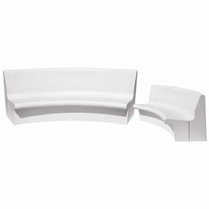 BANCO MODULAR CONCAVO HORMIGON BLANCO O GRIS 2000X740X640