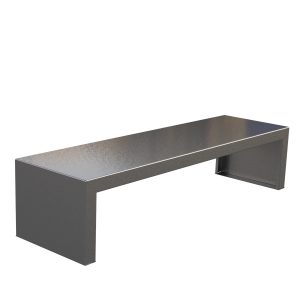 Banco Zaragoza en acero – gris martele