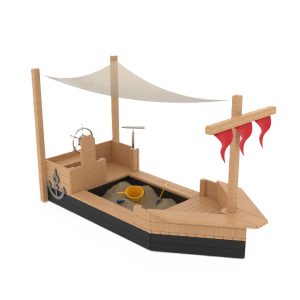 Barco de arena de madera