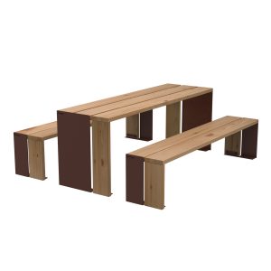 Mesa Picnic Torrox – Pino y Acero Corten