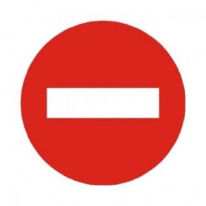 Señal R-101 (Entrada prohibida)